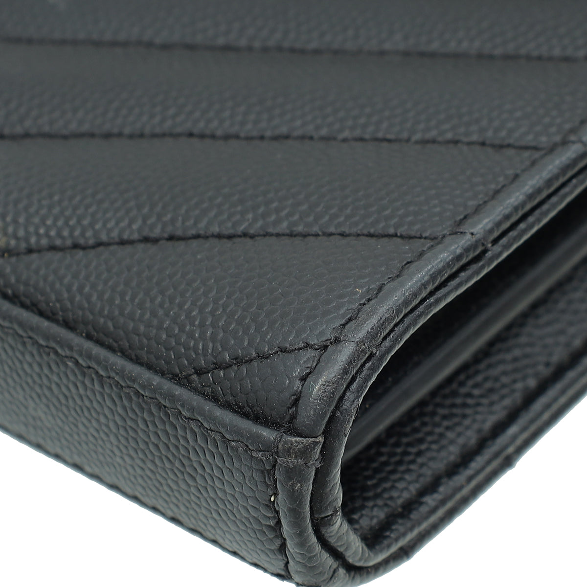 YSL Black Cassandre Classic Wallet On Chain