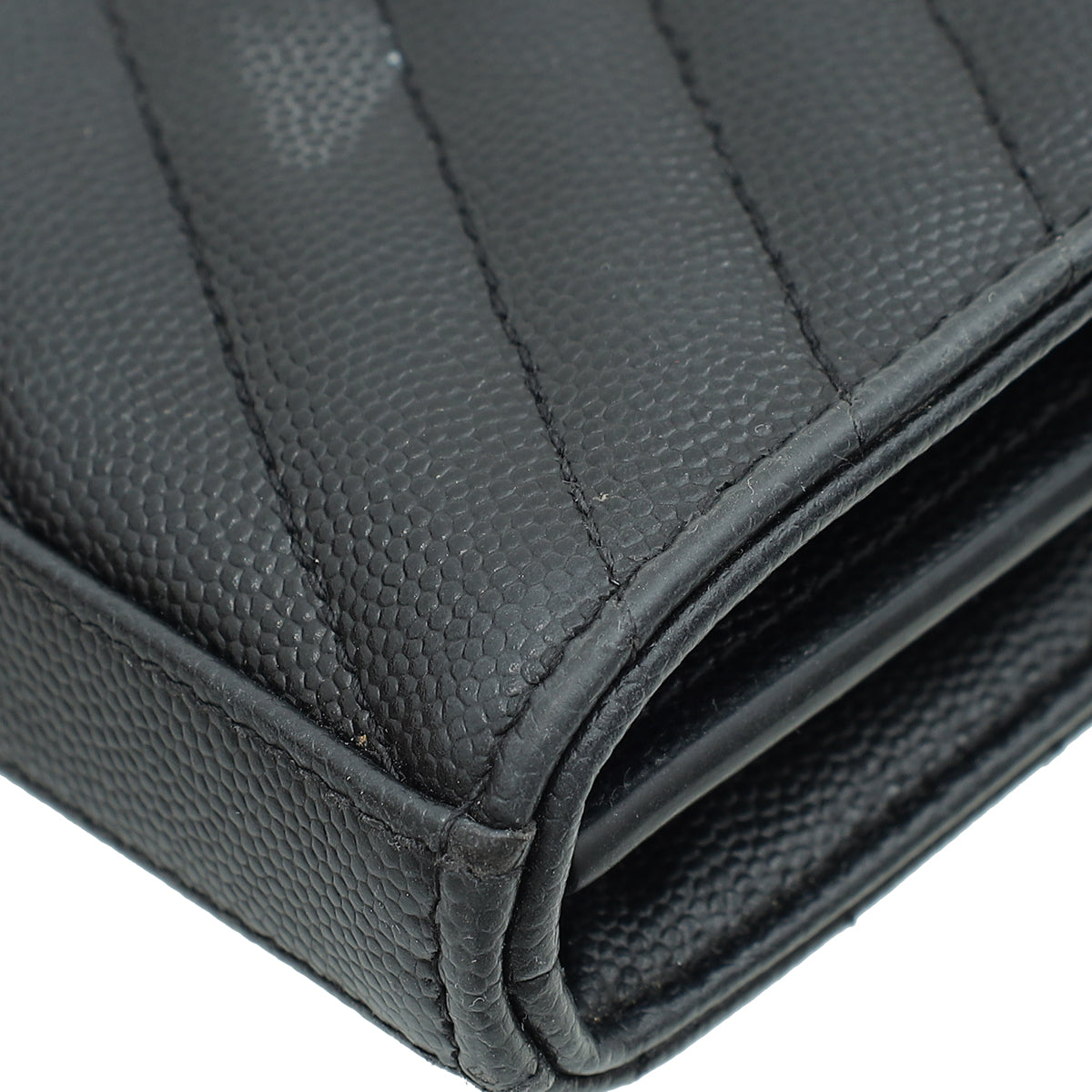 YSL Black Cassandre Classic Wallet On Chain