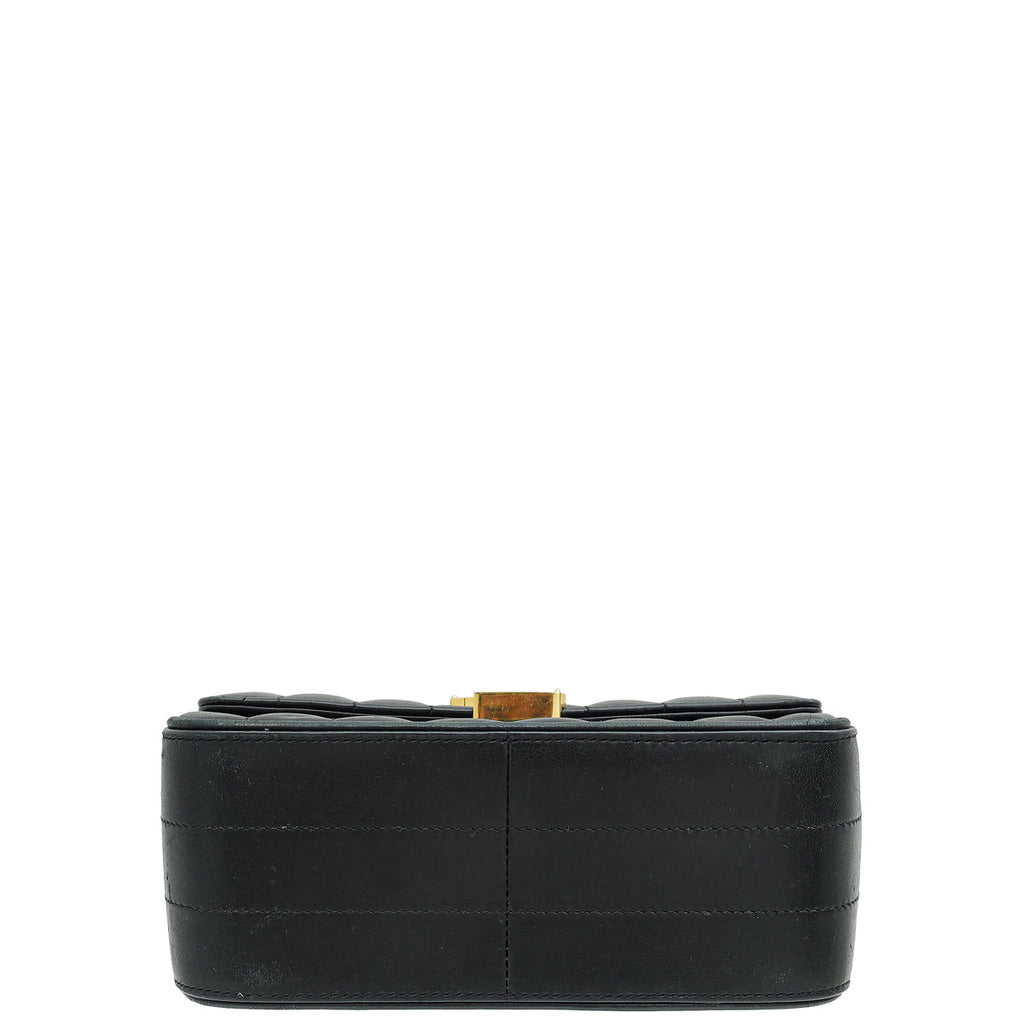YSL Black Vicky Medium Flap Shoulder Bag
