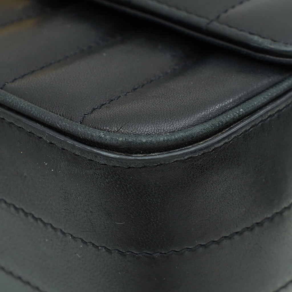 YSL Black Vicky Medium Flap Shoulder Bag