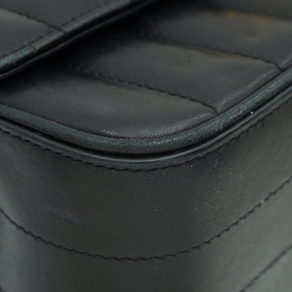 YSL Black Vicky Medium Flap Shoulder Bag