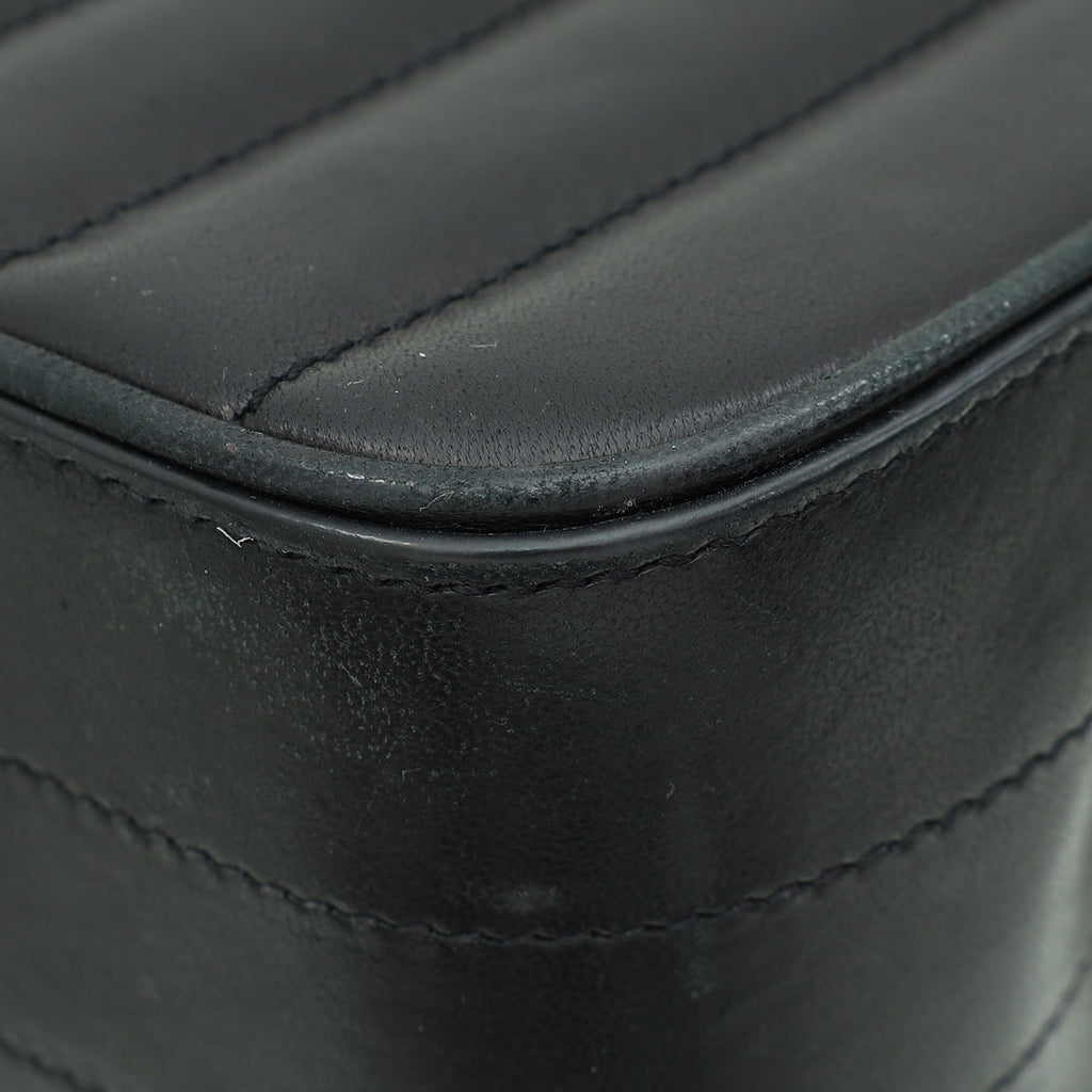 YSL Black Vicky Medium Flap Shoulder Bag