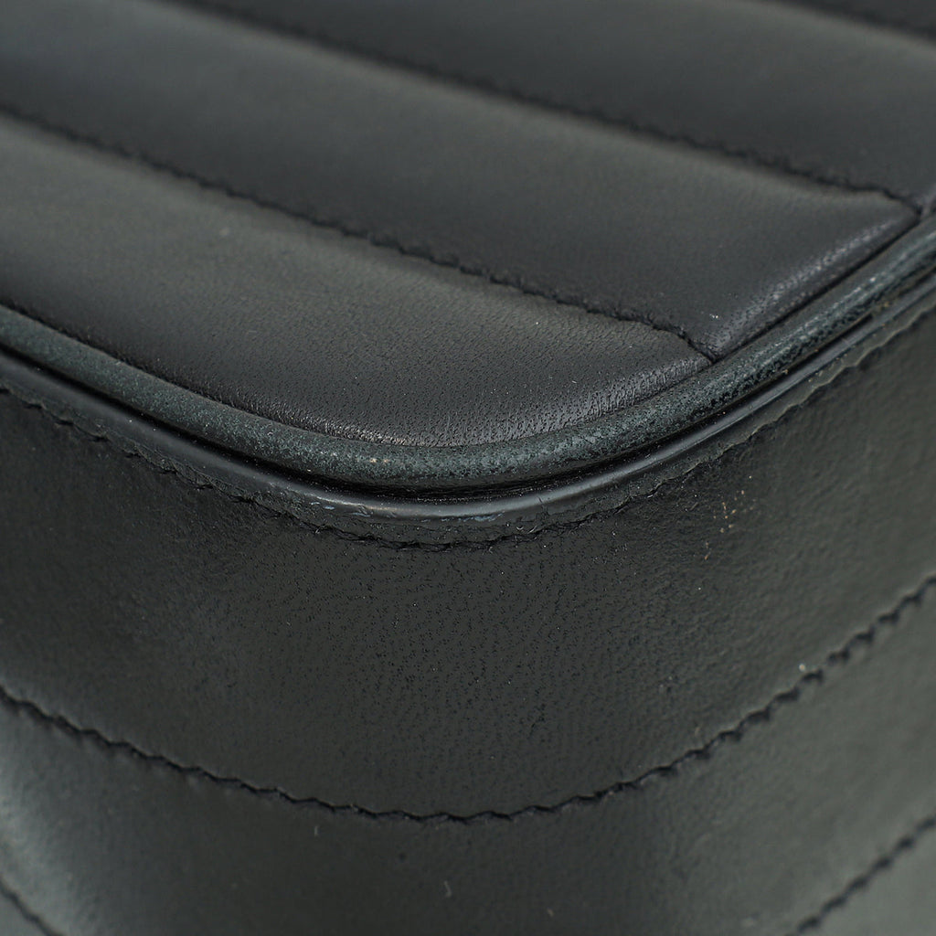 YSL Black Vicky Medium Flap Shoulder Bag
