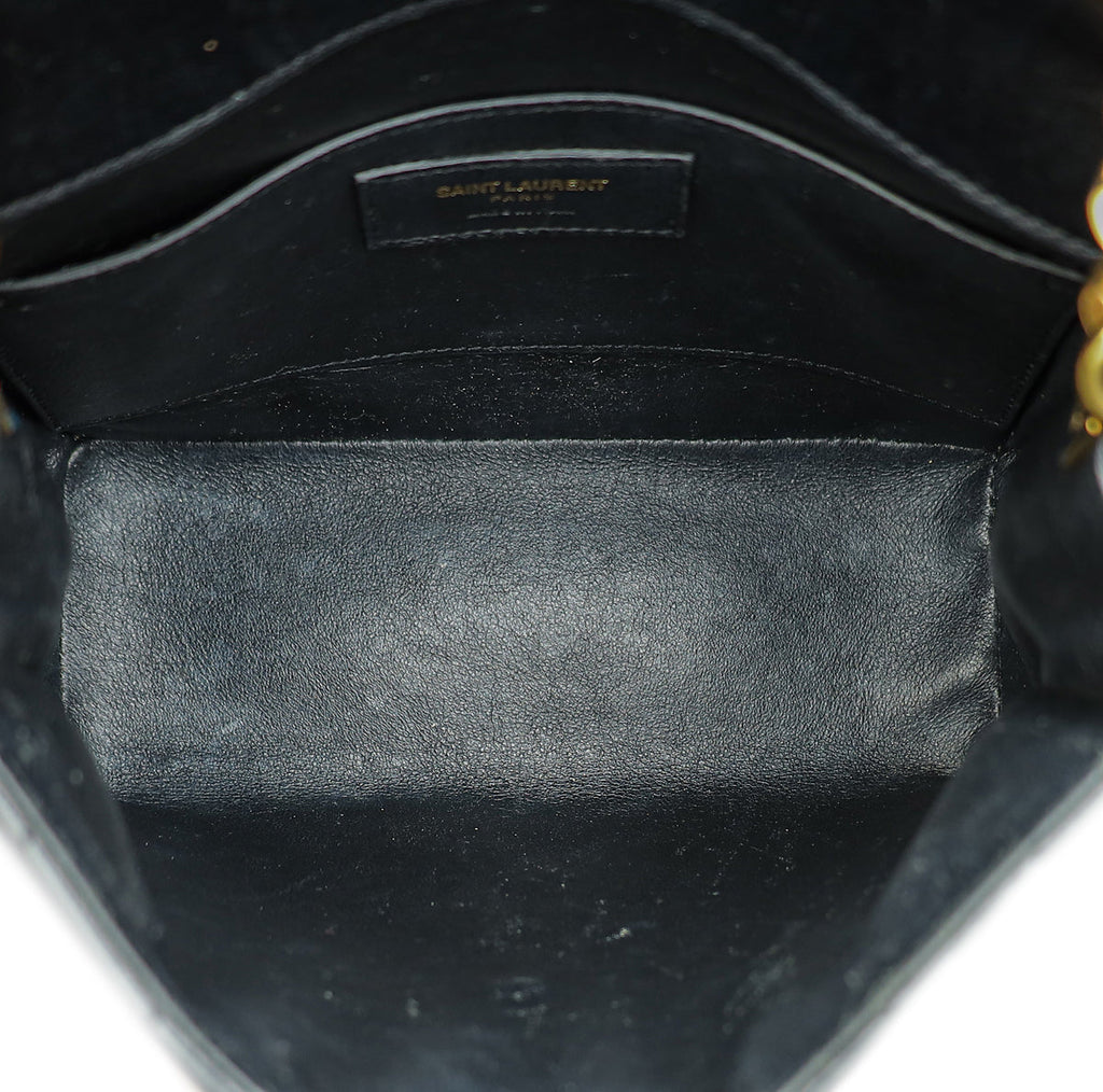 YSL Black Vicky Medium Flap Shoulder Bag