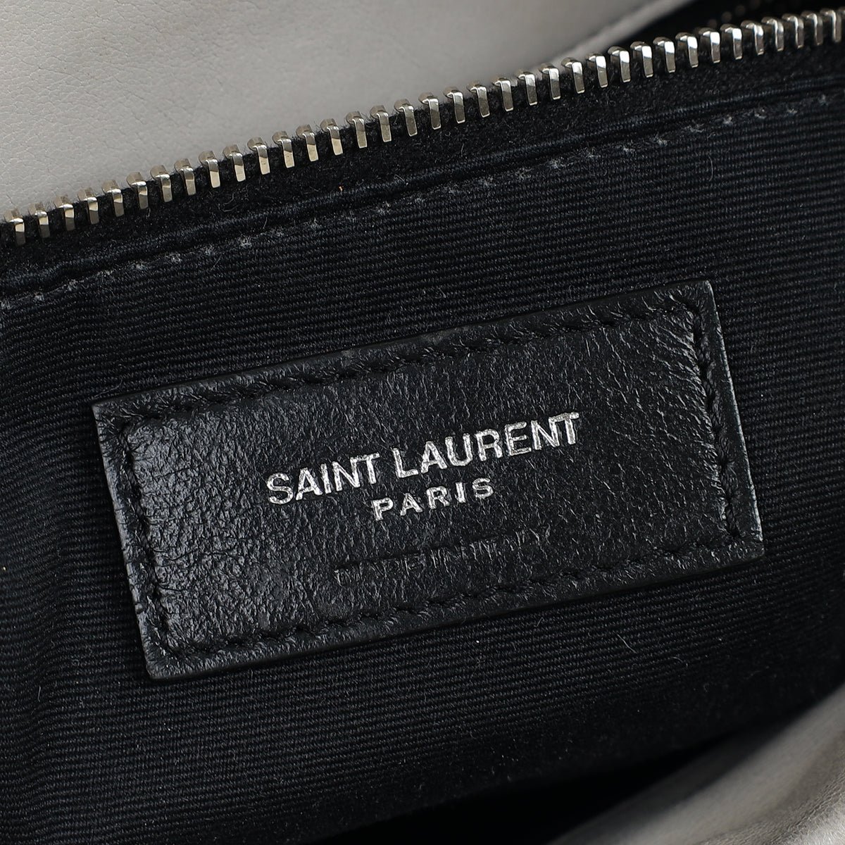 YSL Grey Loulou Puffer Large Flap Chain Bag