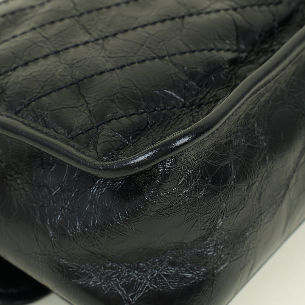 YSL Black Niki Vintage Medium Shoulder Bag