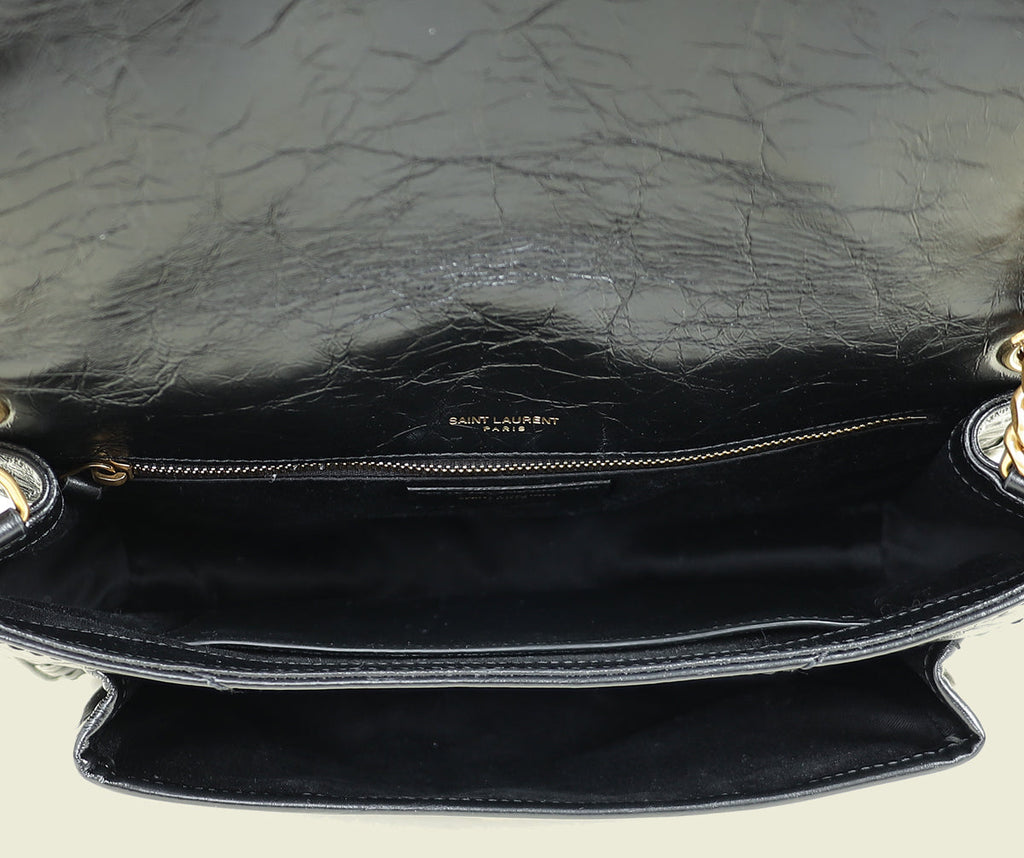 YSL Black Niki Vintage Medium Shoulder Bag