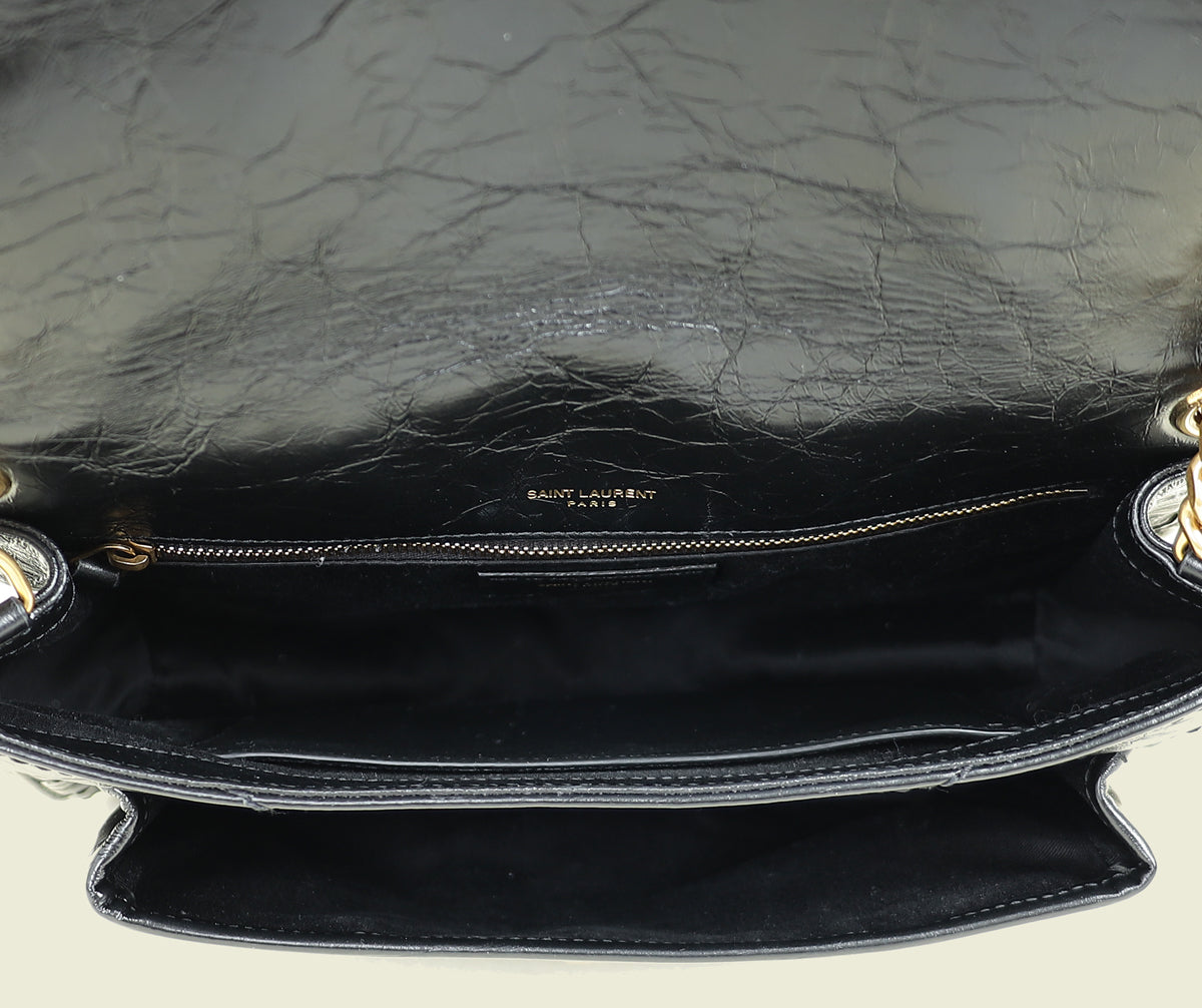 YSL Black Niki Vintage Medium Shoulder Bag