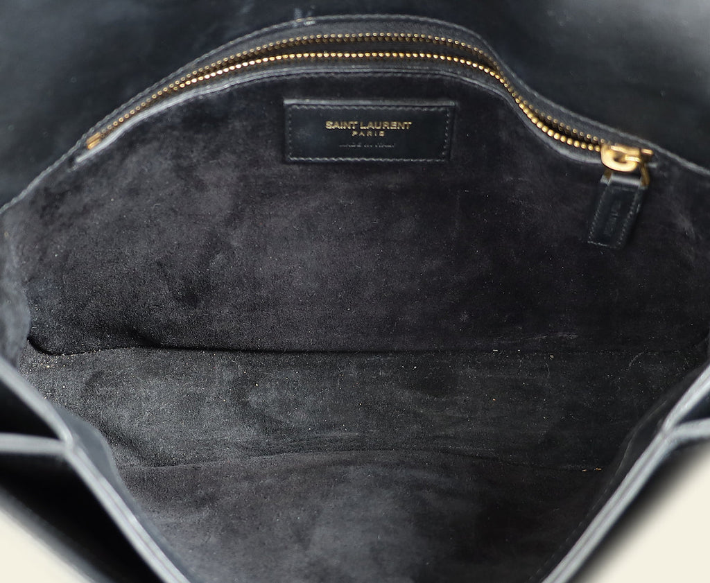 YSL Black Monogram Universite Shoulder Bag