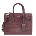 YSL Rouge Legion Croco Embossed Nano Sac De Jour