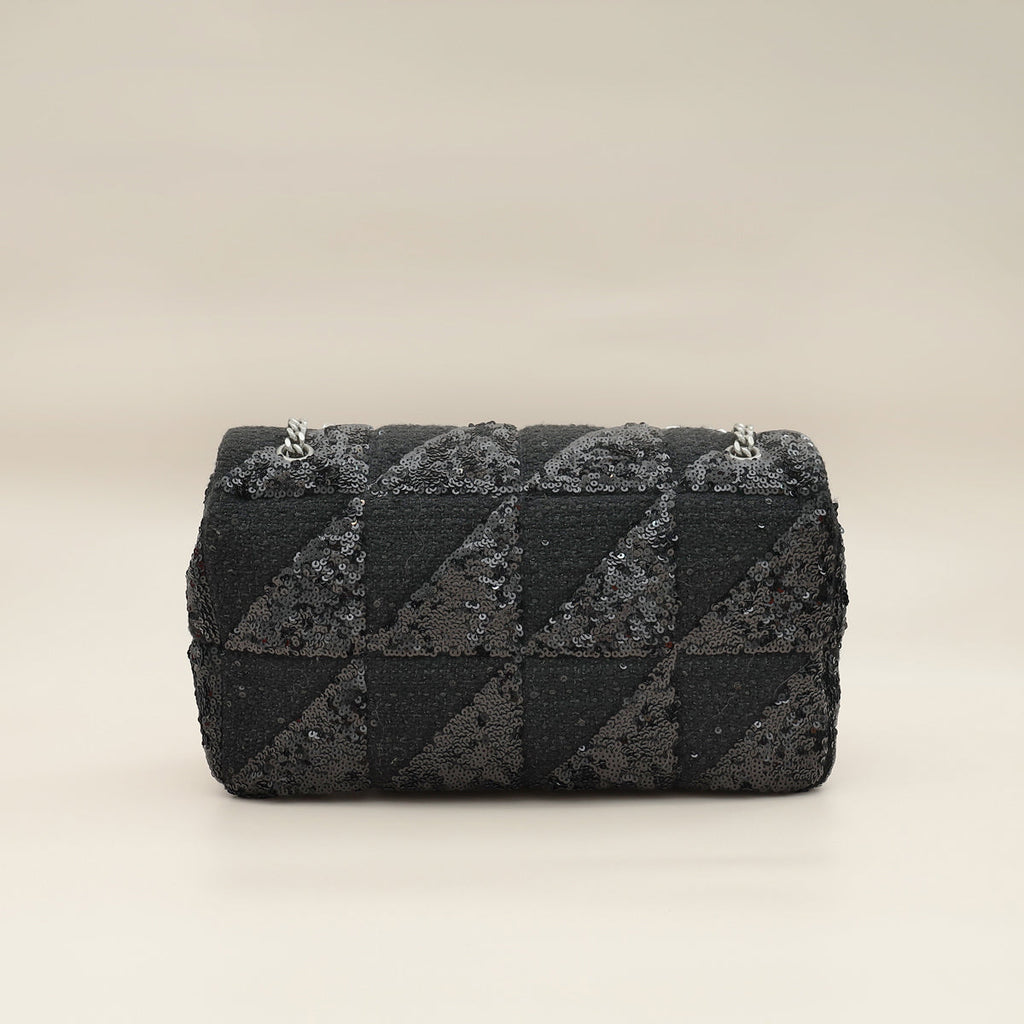 YSL Black Jamie Sequin-Embellished Shoulder Bag