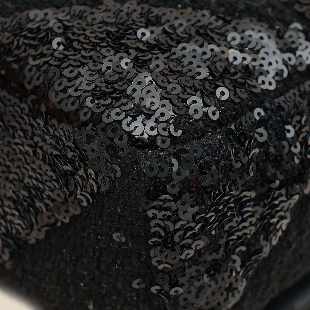 YSL Black Jamie Sequin-Embellished Shoulder Bag