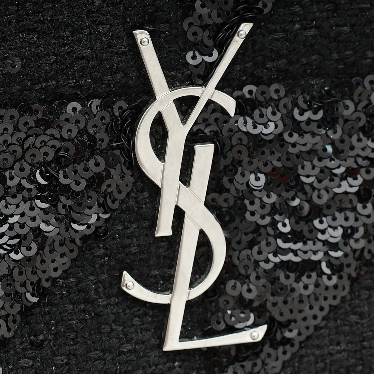 YSL Black Jamie Sequin-Embellished Shoulder Bag