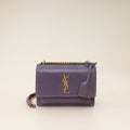 YSL Purple Python Sunset Small Shoulder Bag