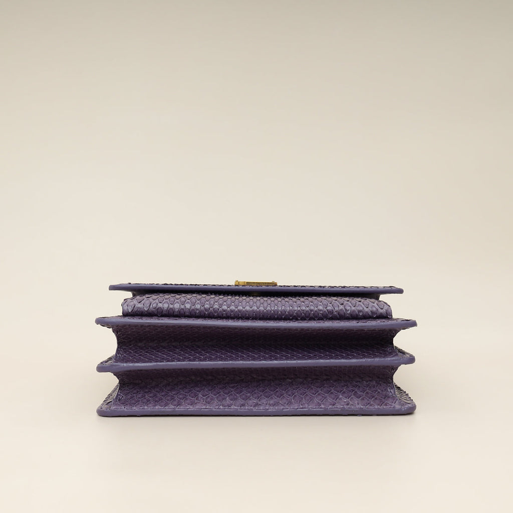 YSL Purple Python Sunset Small Shoulder Bag