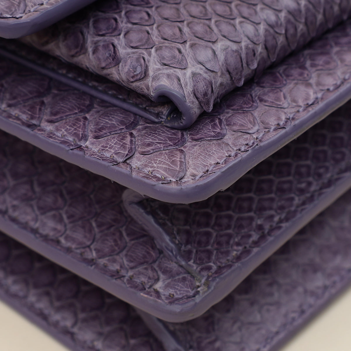YSL Purple Python Sunset Small Shoulder Bag
