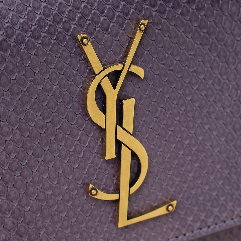 YSL Purple Python Sunset Small Shoulder Bag