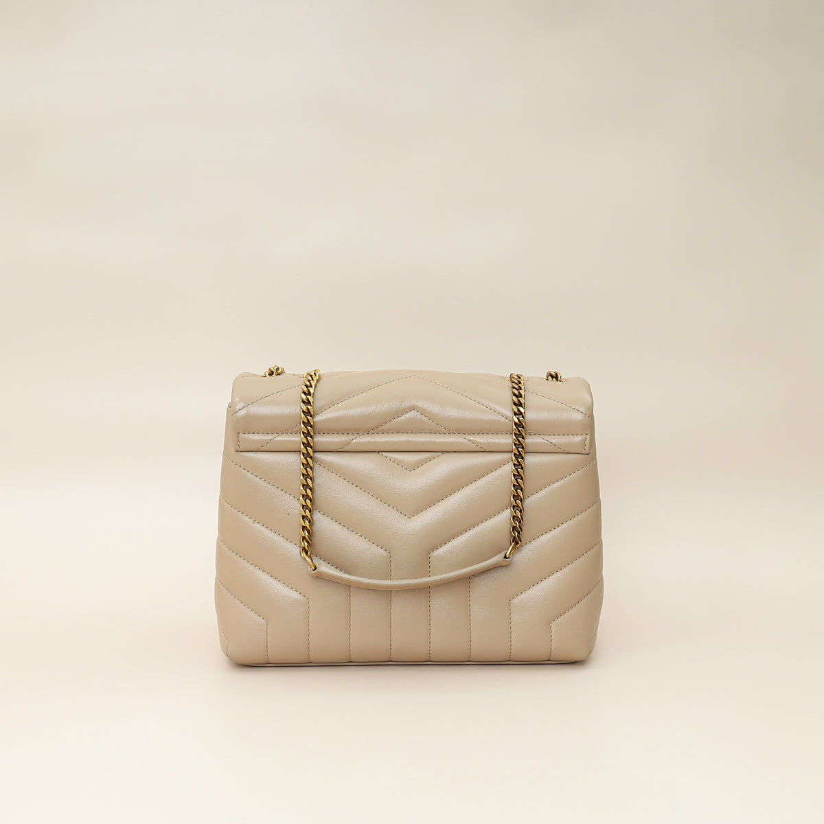 YSL Beige Loulou Small Flap Shoulder Bag