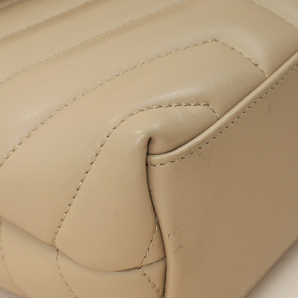 YSL Beige Loulou Small Flap Shoulder Bag