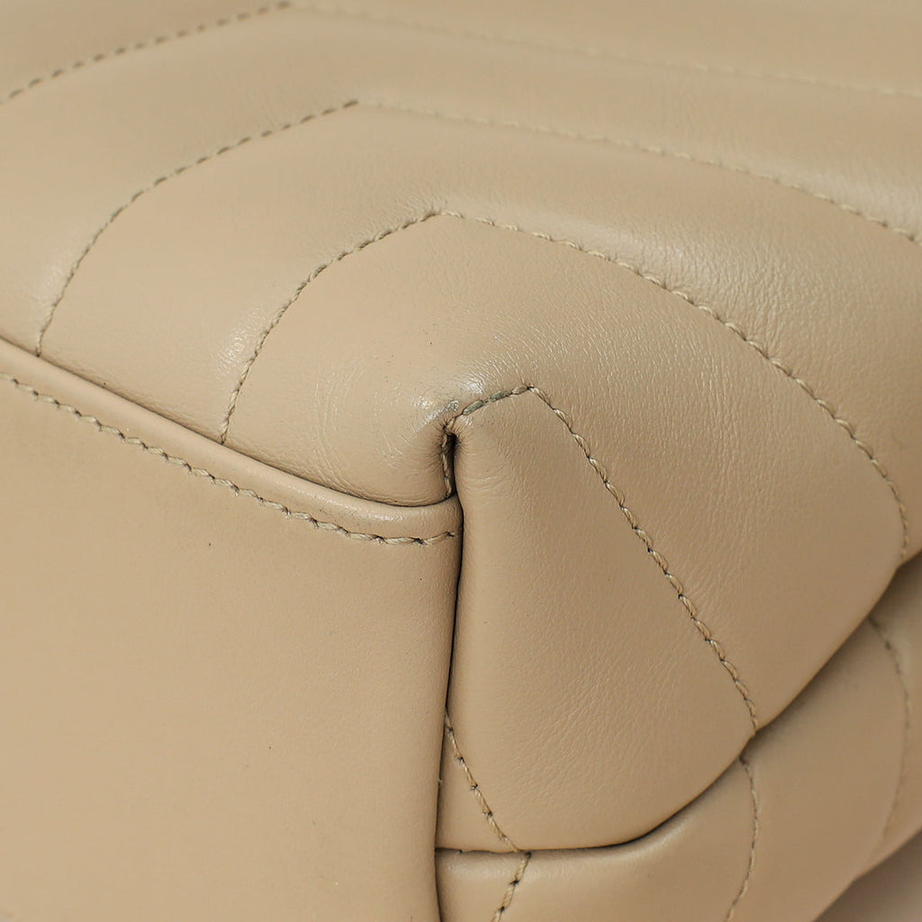 YSL Beige Loulou Small Flap Shoulder Bag