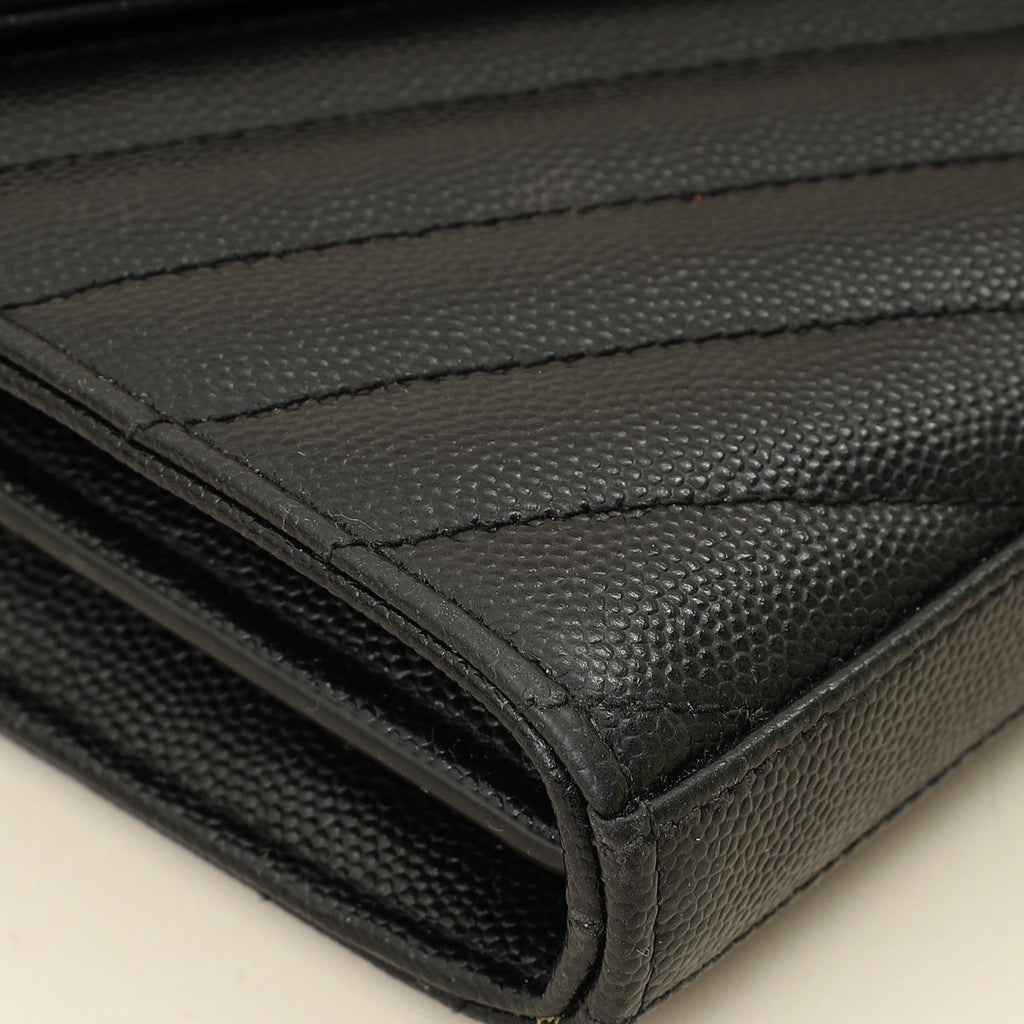 YSL Black Classic Cassandre Chain Wallet