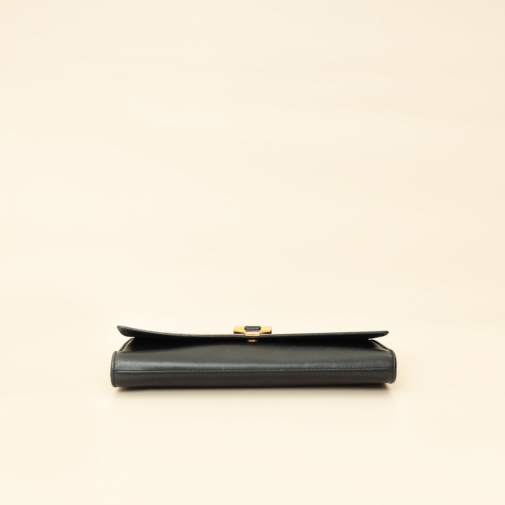 YSL Black Y Ligne Clutch