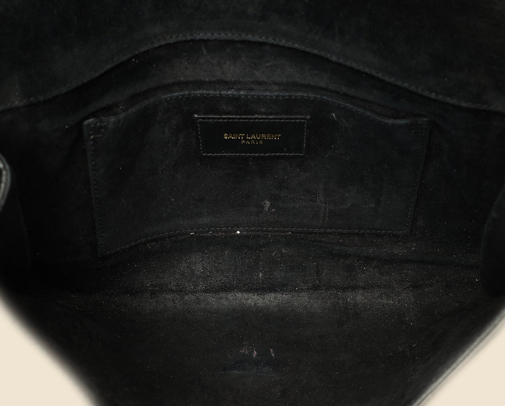 YSL Black Y Ligne Clutch