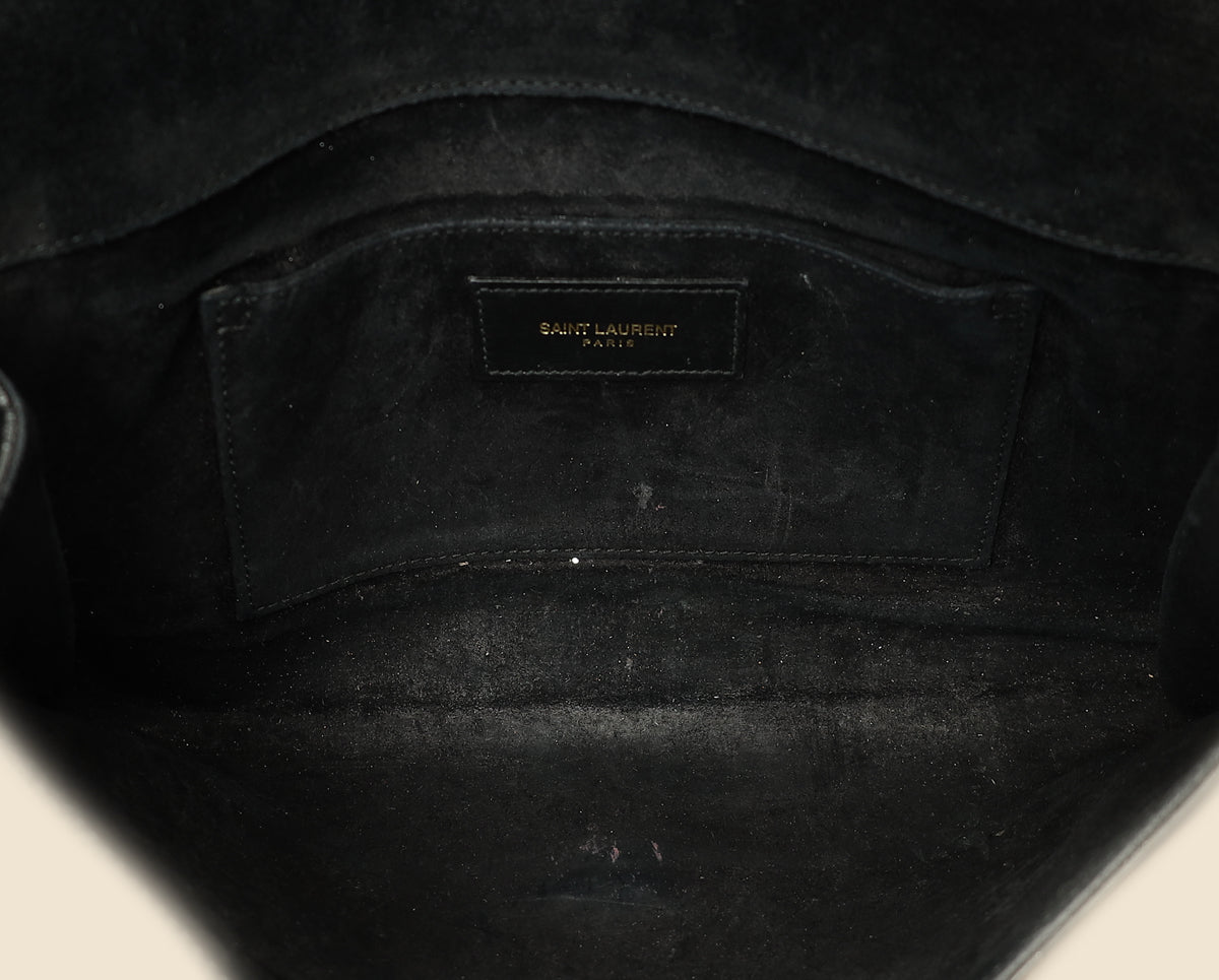 YSL Black Y Ligne Clutch
