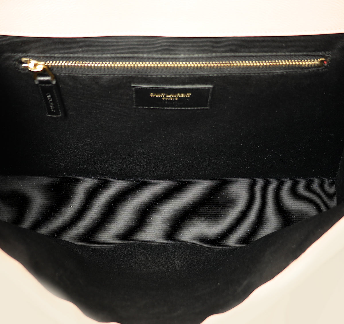 YSL Light Pink Monogram Satchel Flap Large Bag
