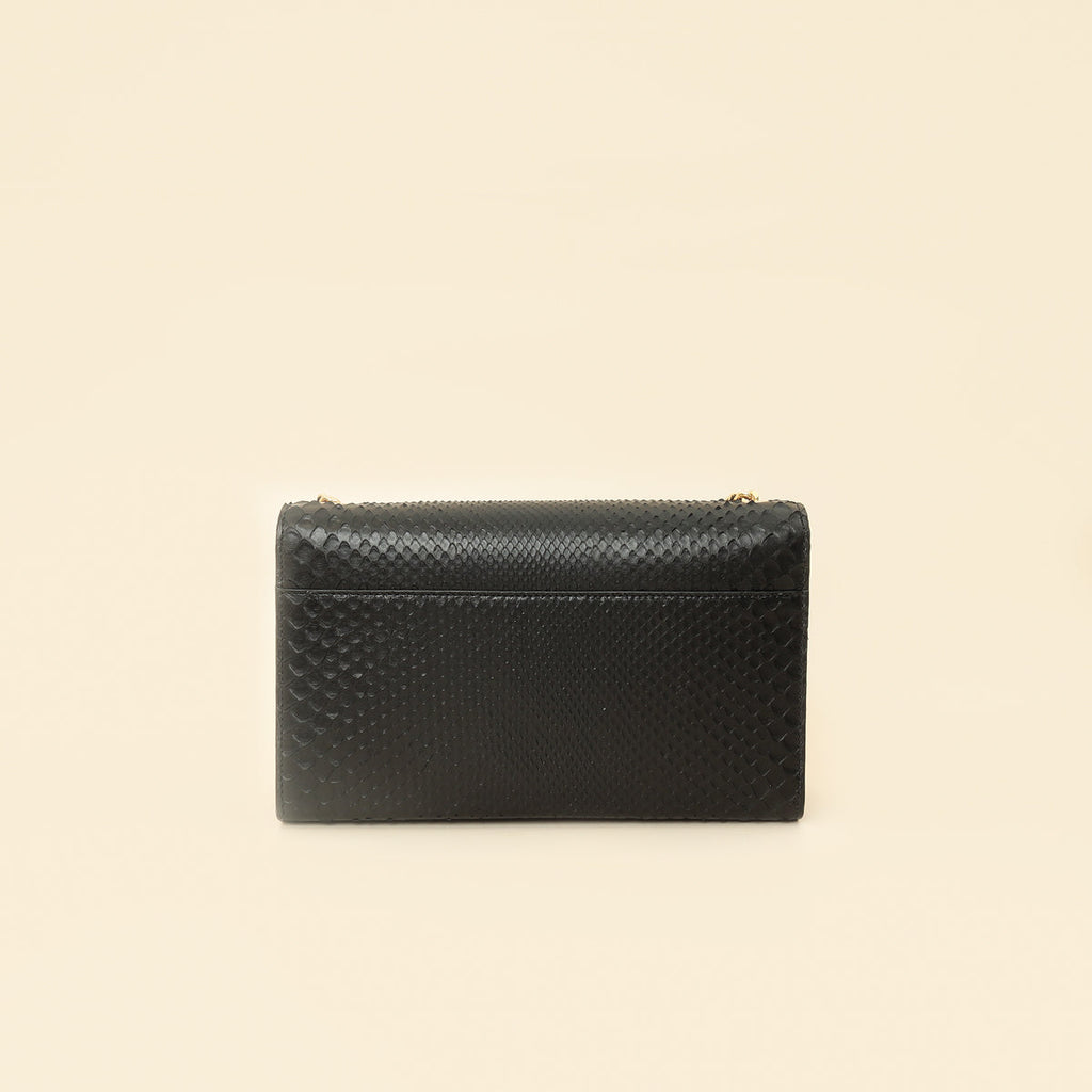 YSL Black Python Tassel Kate Medium Shoulder Bag