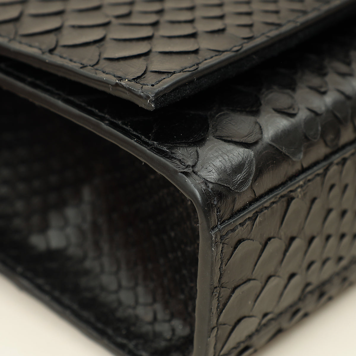 YSL Black Python Tassel Kate Medium Shoulder Bag