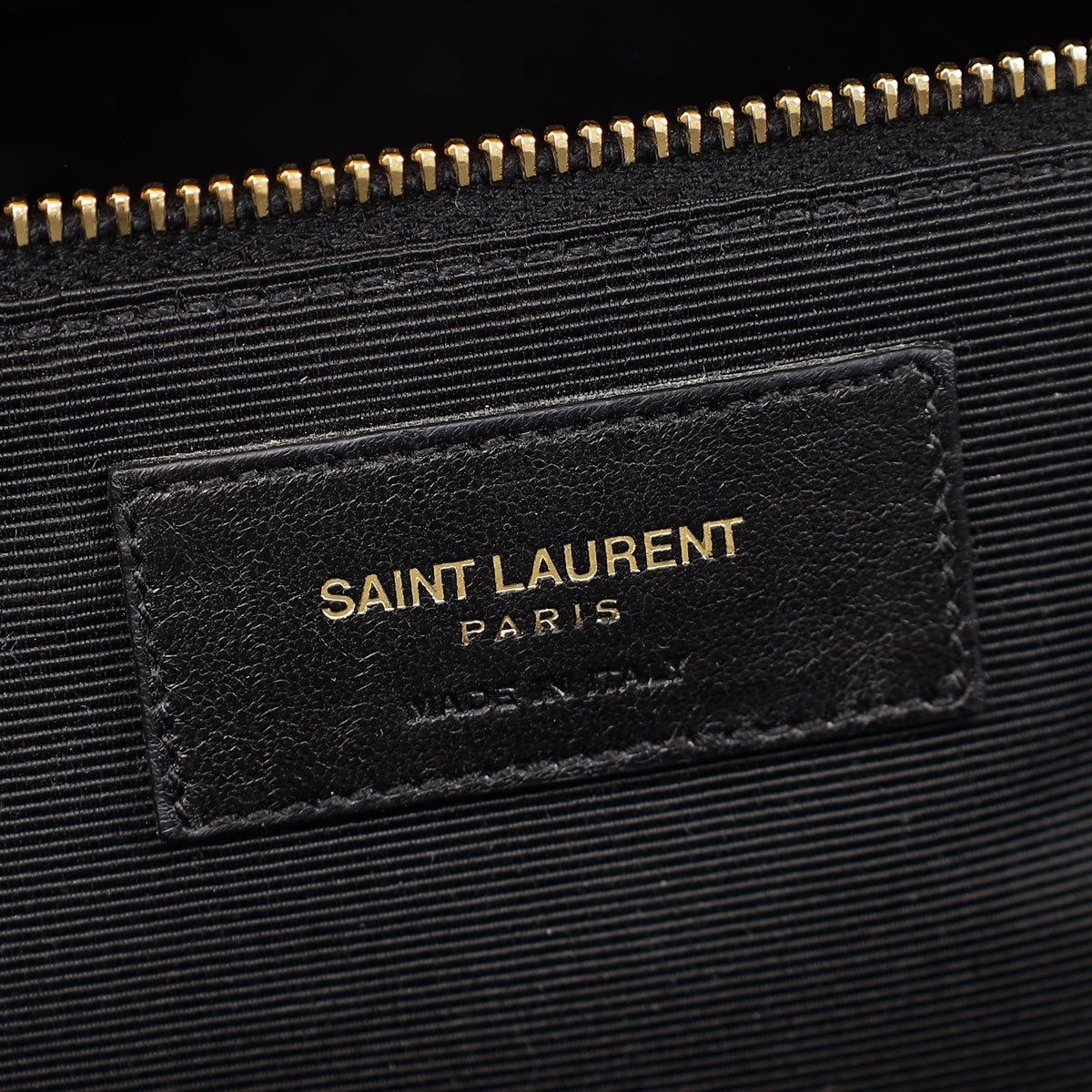 YSL Black Monogram Chevron Large Shopper Bag