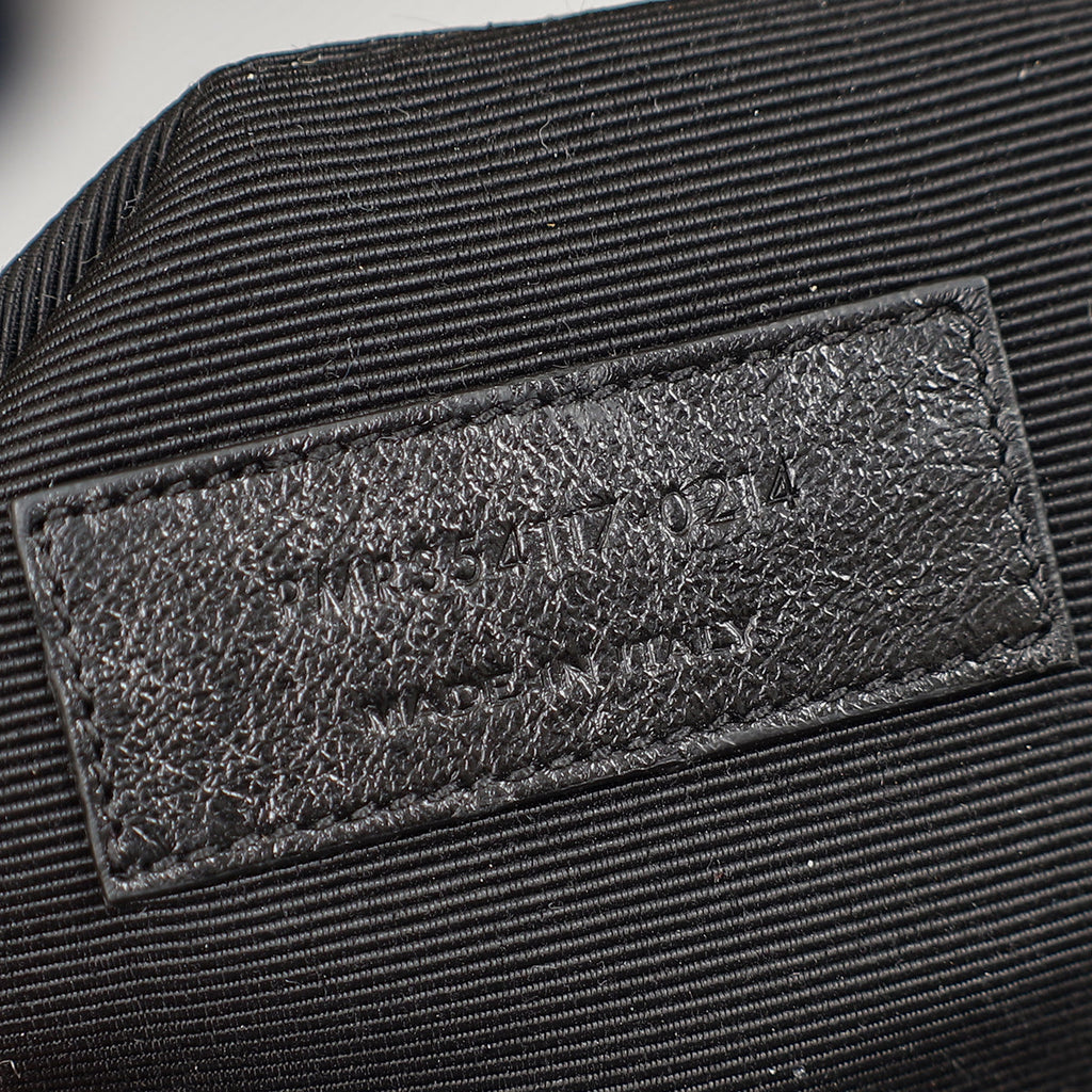 YSL Black Monogram Chevron Large Shopper Bag