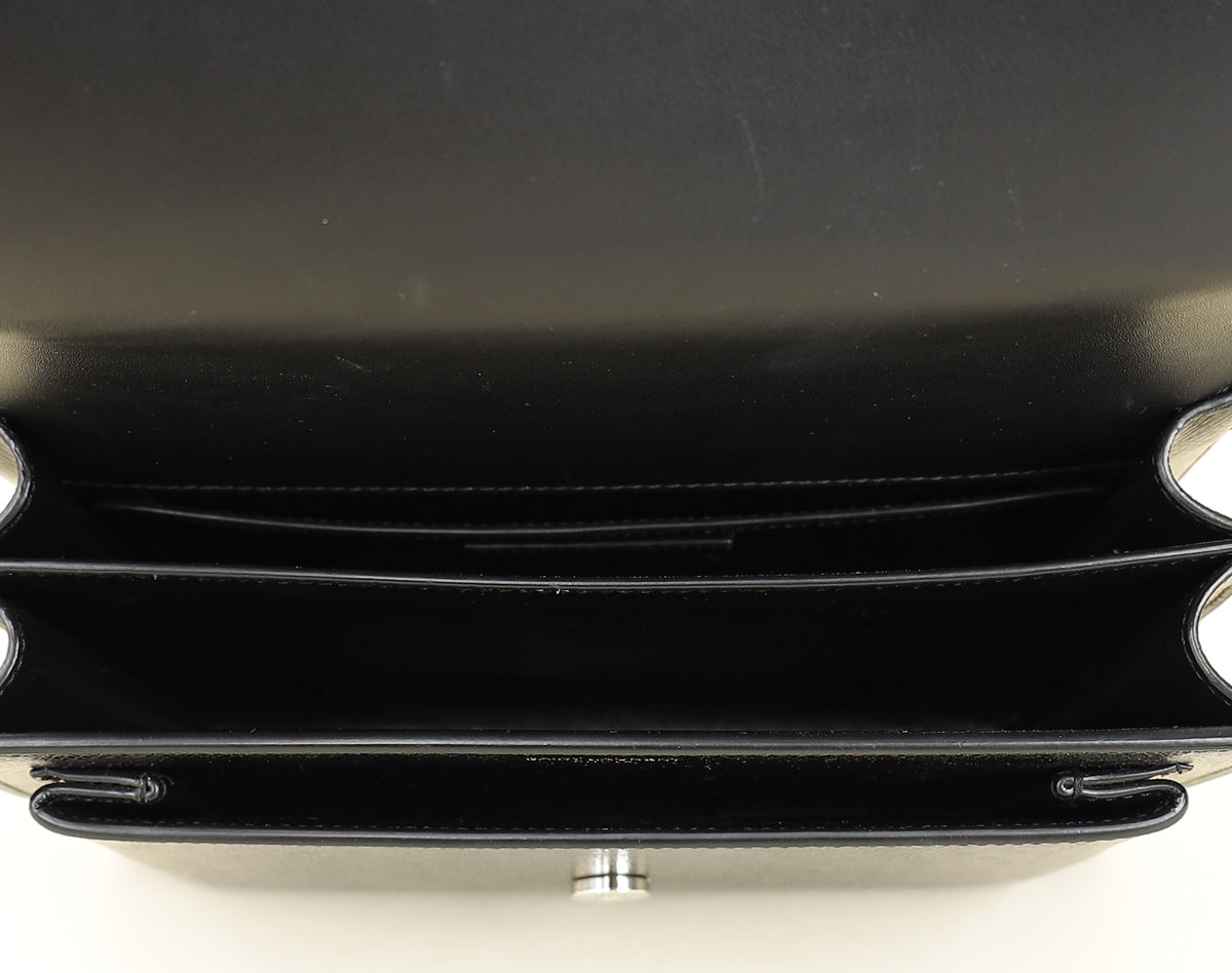 YSL Black Sunset Flap Medium Shoulder Bag