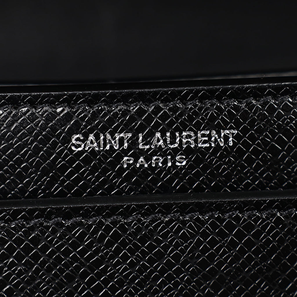 YSL Black Sunset Flap Medium Shoulder Bag