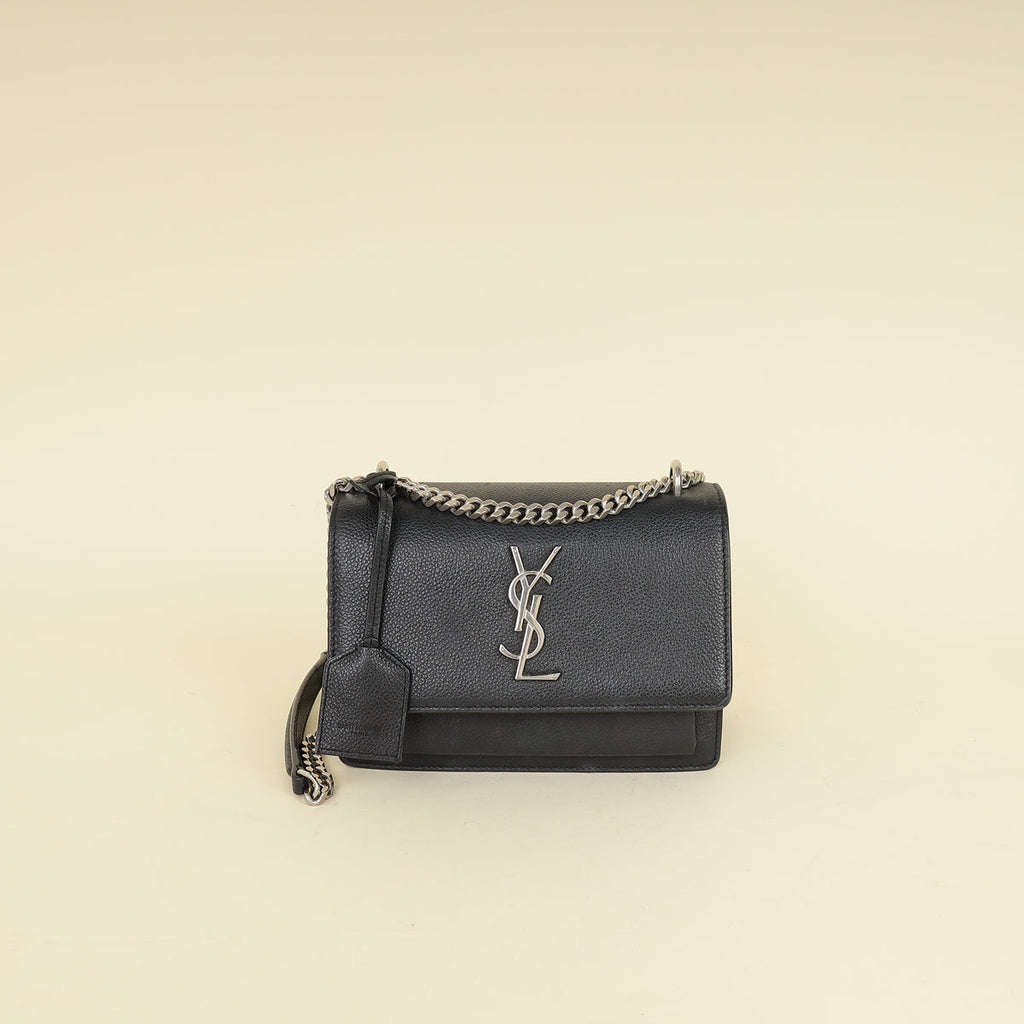 YSL Black Sunset Small Chain Shoulder Bag