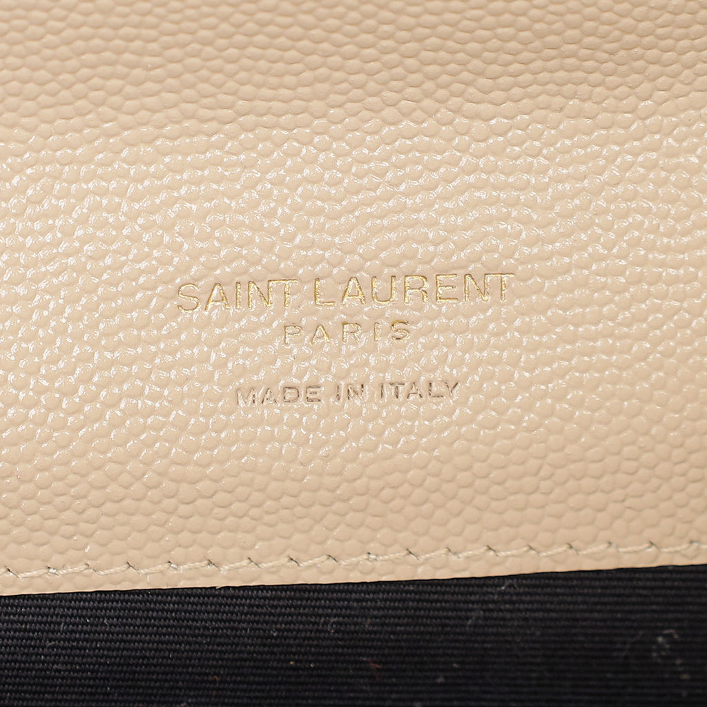 YSL Beige Cassandre Matelasse Flap Pouch