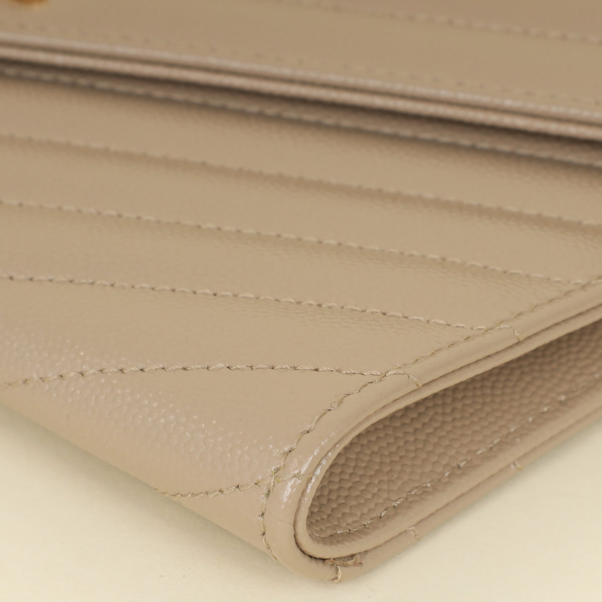 YSL Beige Cassandre Matelasse Flap Pouch