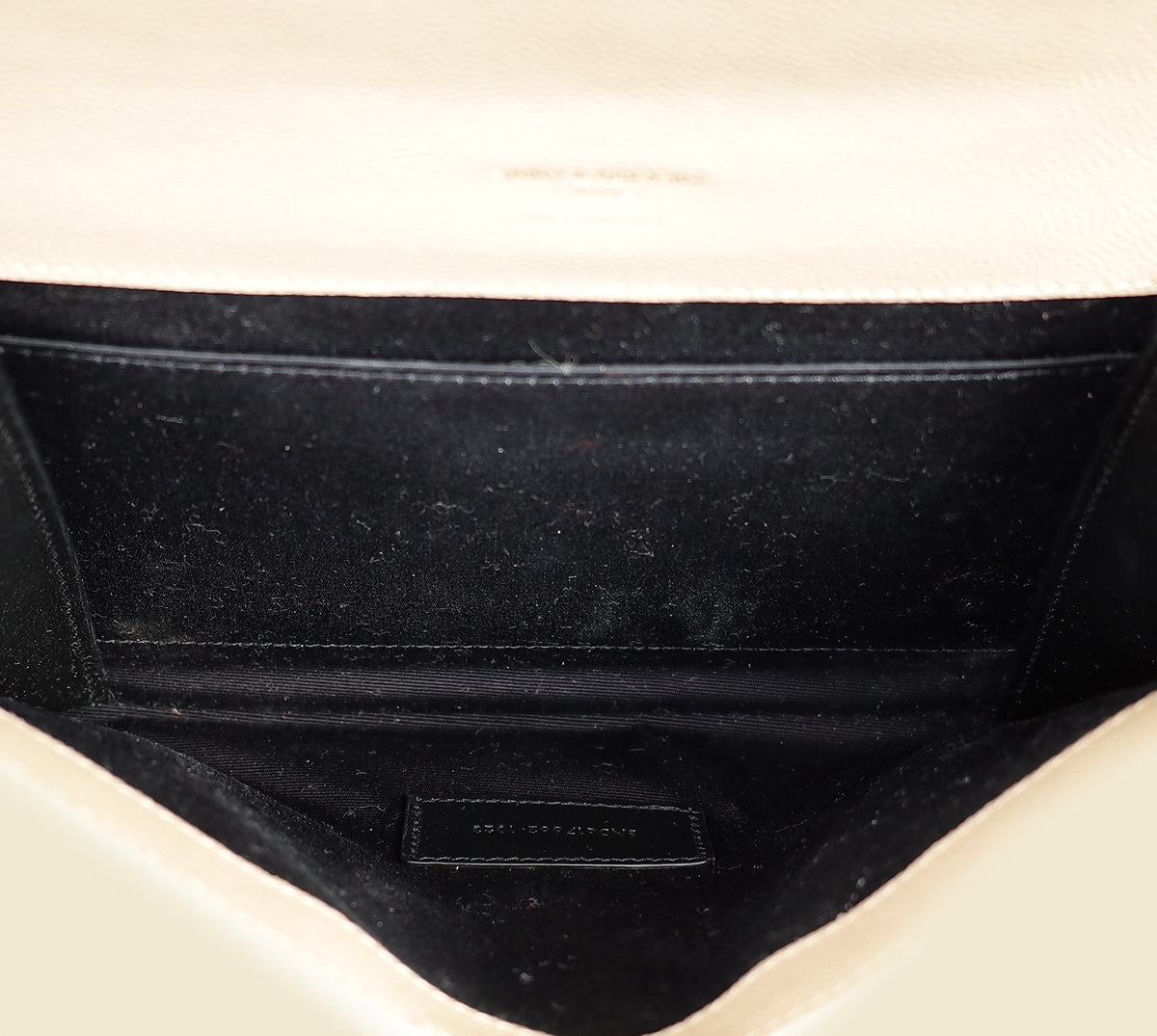 YSL Beige Cassandre Matelasse Flap Pouch