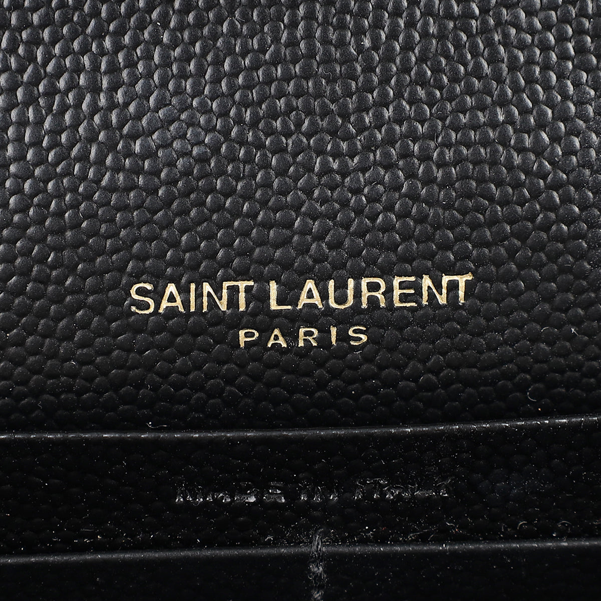 YSL Black Chevron Cassandre Chain Wallet
