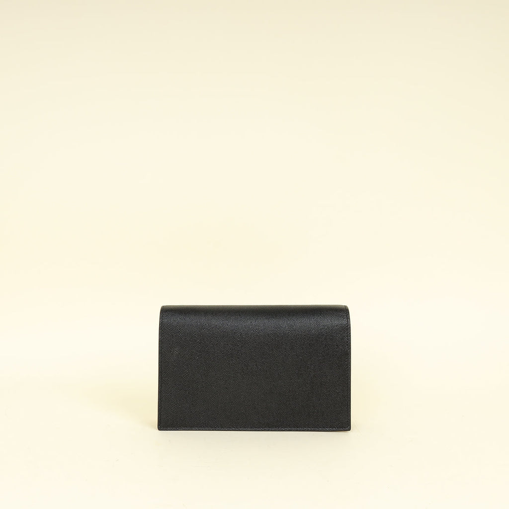 YSL Black Kate Tassel Chain Wallet