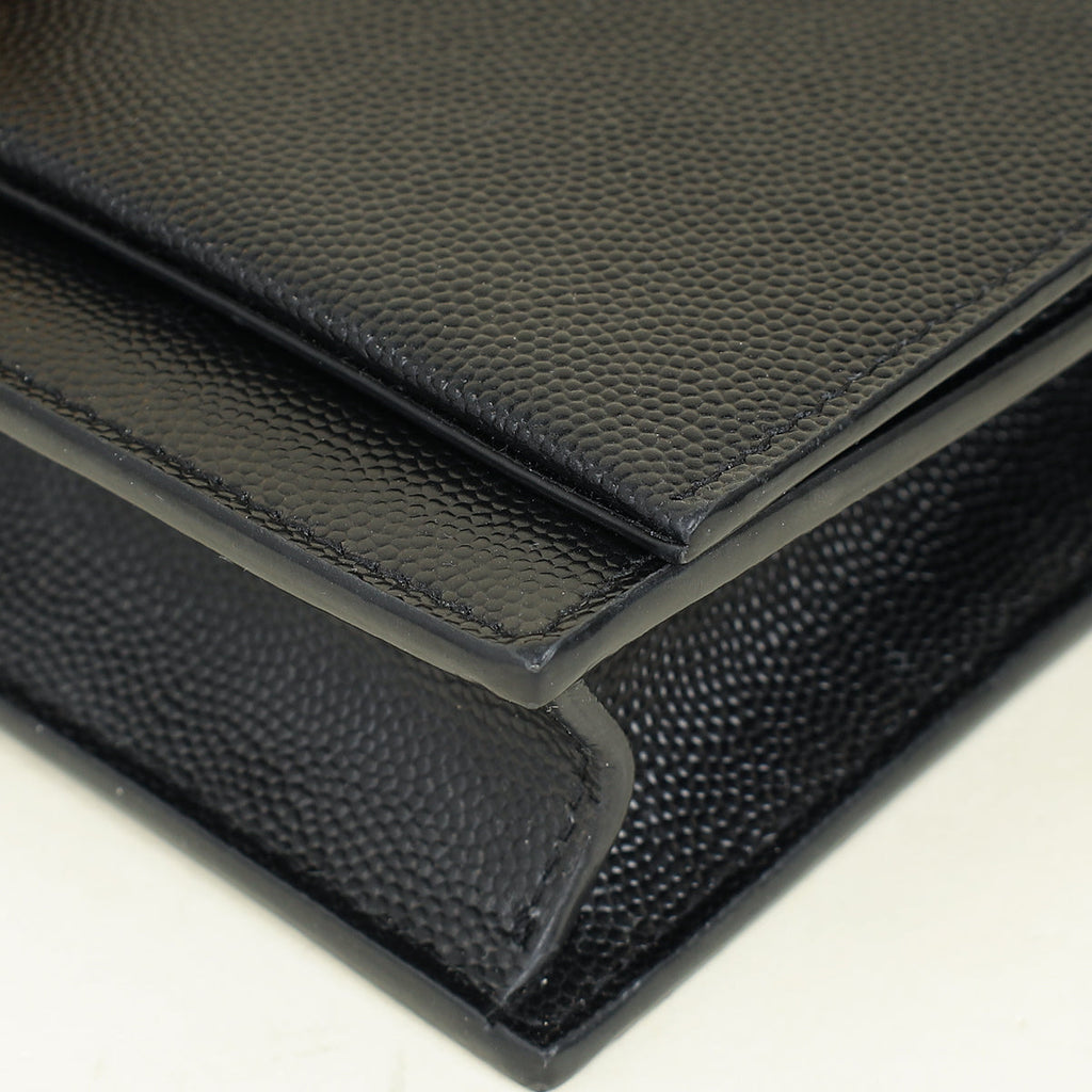 YSL Black Kate Tassel Chain Wallet