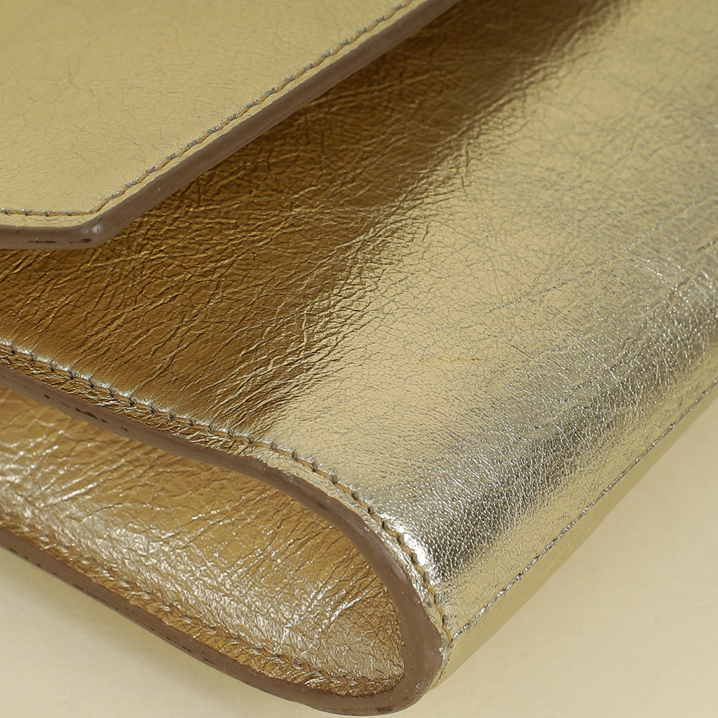 YSL Light Gold Belle De Jour Clutch