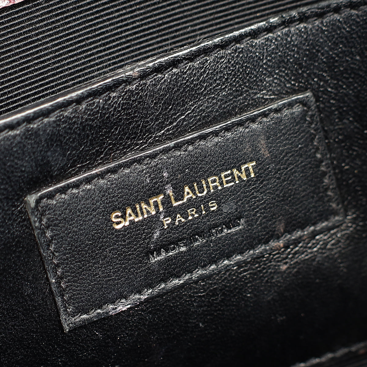 YSL Burgundy Croco Embossed Kate Tassel Medium Chain Bag