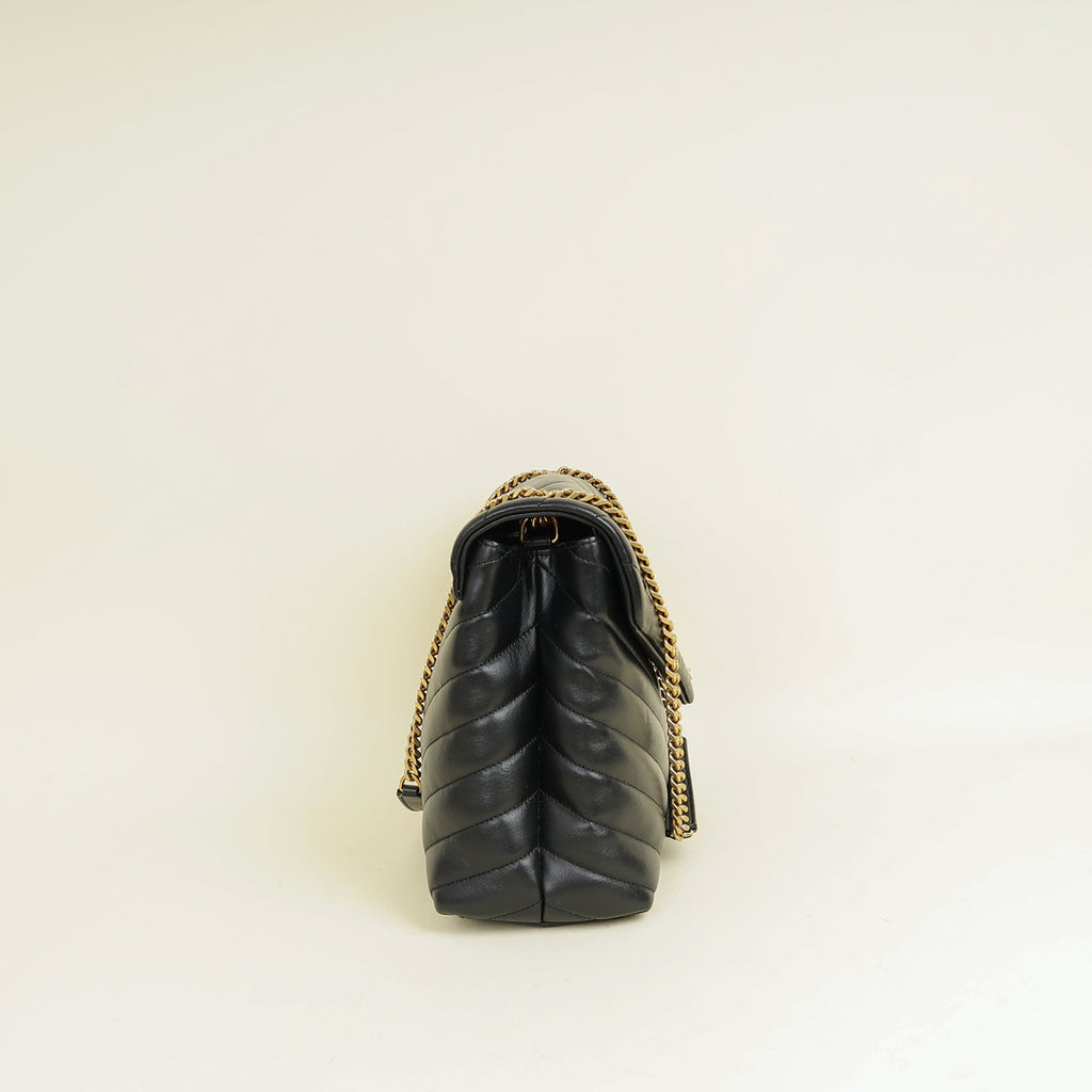 YSL Monogram Black Loulou Medium Bag