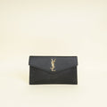 YSL Black Uptown Pouch Clutch