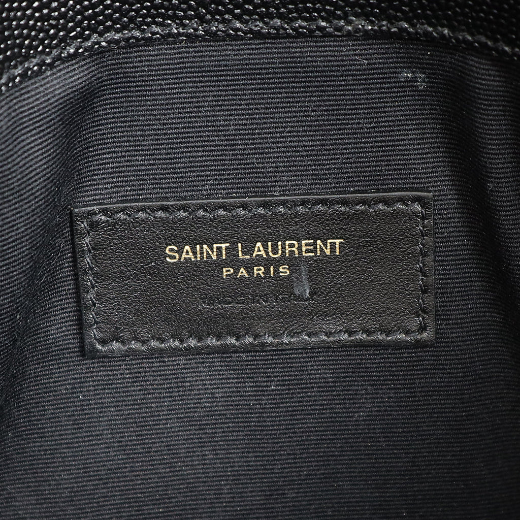 YSL Black Uptown Pouch Clutch