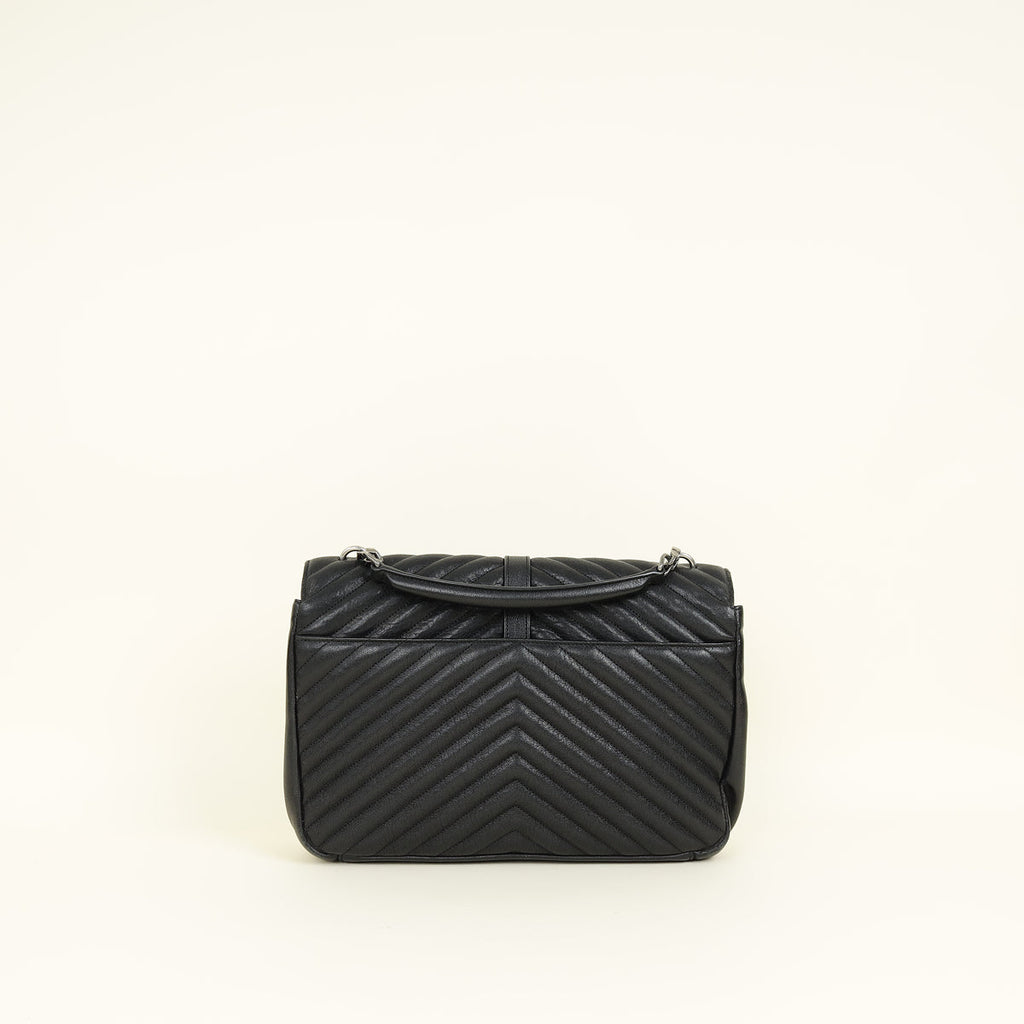 YSL Black Monogram College Satchel Large Bag