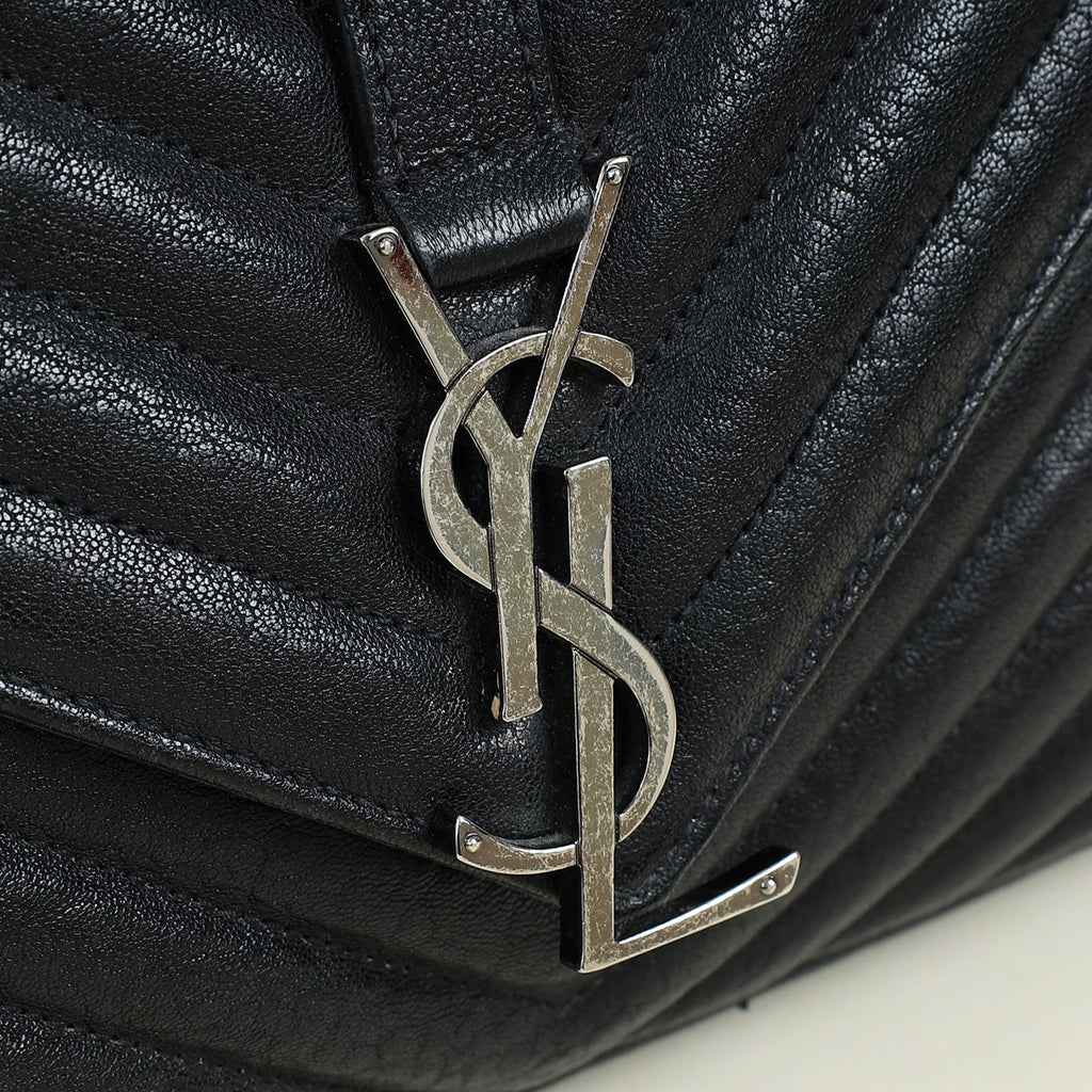 YSL Black Monogram College Satchel Large Bag