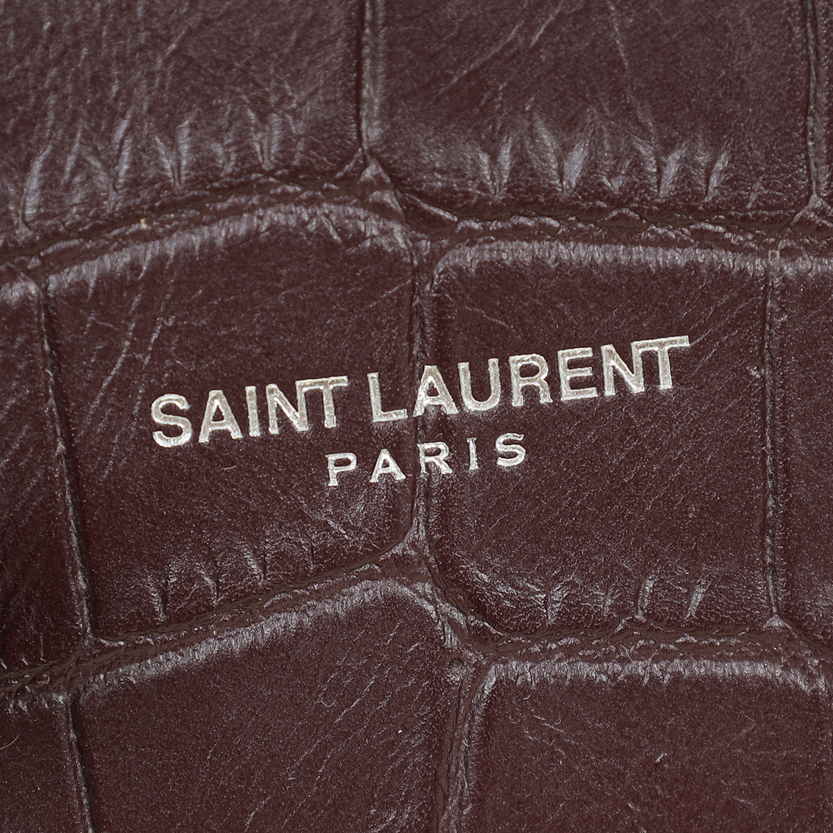 YSL Rouge Legion Sac De Jour Nano Crocodile Embossed Bag